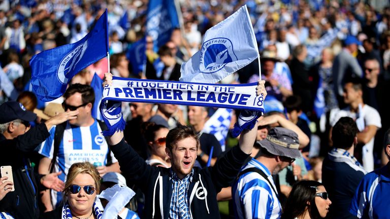Brighton and Hove Albion are in the Premier League for the first time 