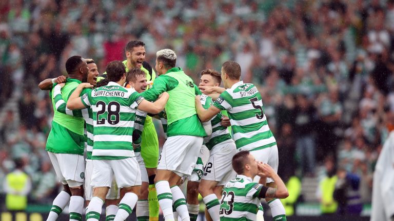 Celtic have won their first treble in 16 years.