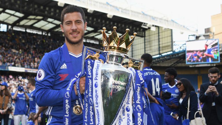 Eden Hazard recently got his hands on the Premier League trophy for the second time