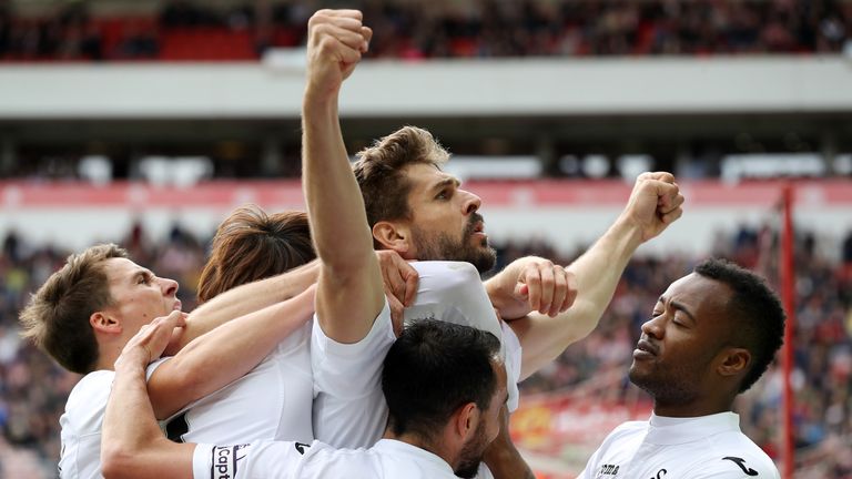 Swansea could move up four places in the Premier League
