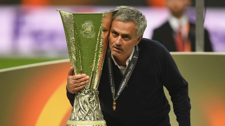 Jose Mourinho has won Man Utd's first Europa League title