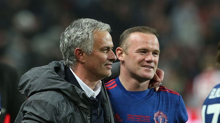 Jose Mourinho (left) says Wayne Rooney was ready to be the 'key man' if needed in the Europa League final