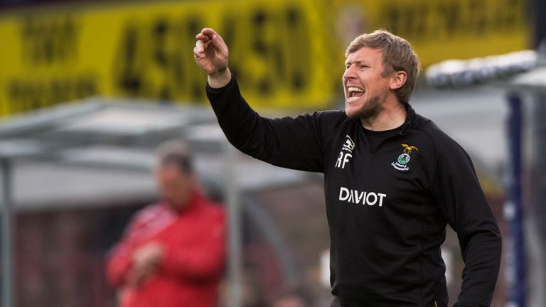 Richie Foran on the touchline.