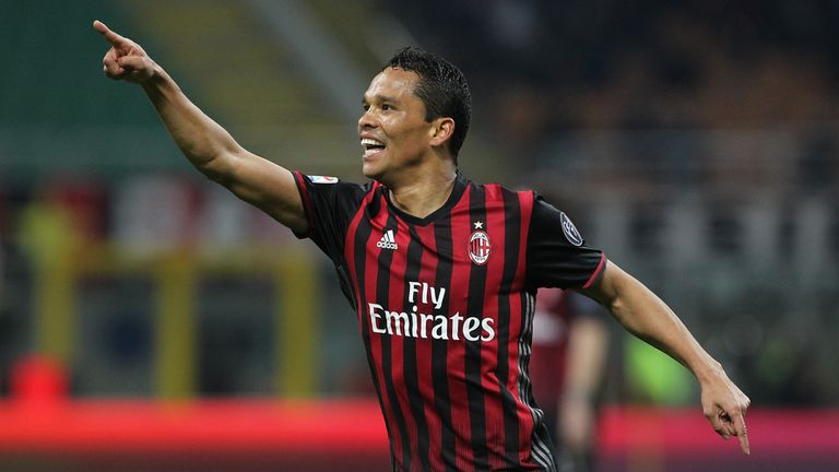 Milan striker Carlos Bacca is wanted by Everton
