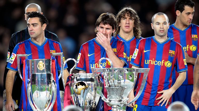Barcelona became the first Spanish side to claim La Liga, Copa del Rey and Champions League glory in one season back in 2008/09