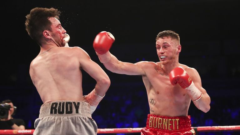 Burnett would floor Haskins again in the 11th round