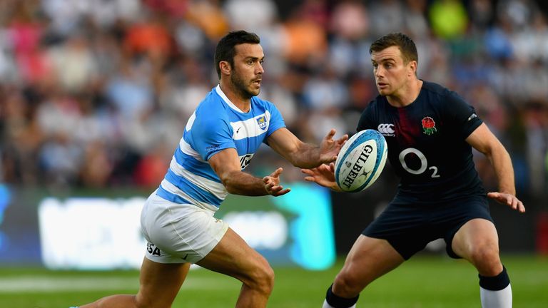 Martin Landajo attacks for Argentina
