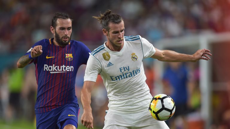 Gareth Bale (R) is set to lead the line for Real Madrid alongside Karim Benzema with Cristiano Ronaldo absent
