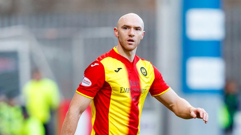 On-loan Hearts striker Conor Sammon in action for Partick Thistle