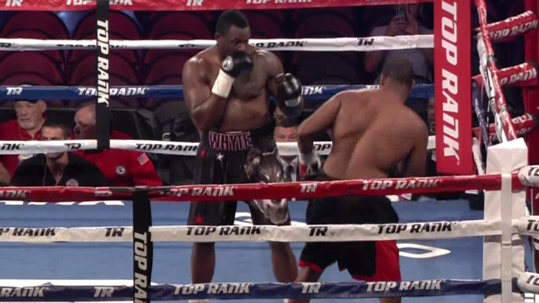 Whyte stalks Tann during their heavyweight bout