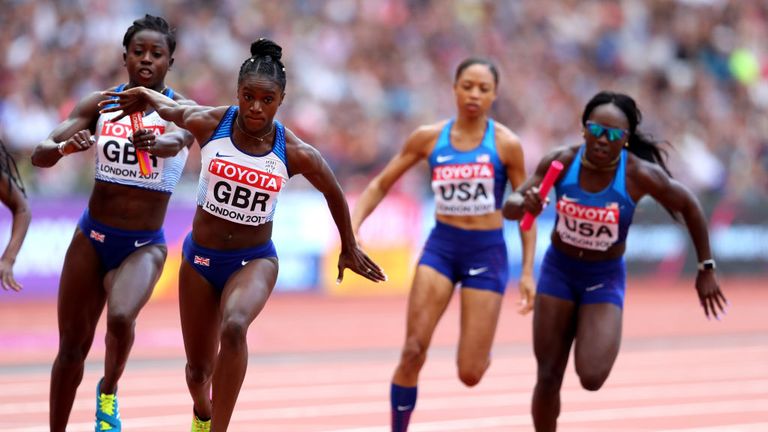 Great Britain's women are also through to the 4x100m relay final