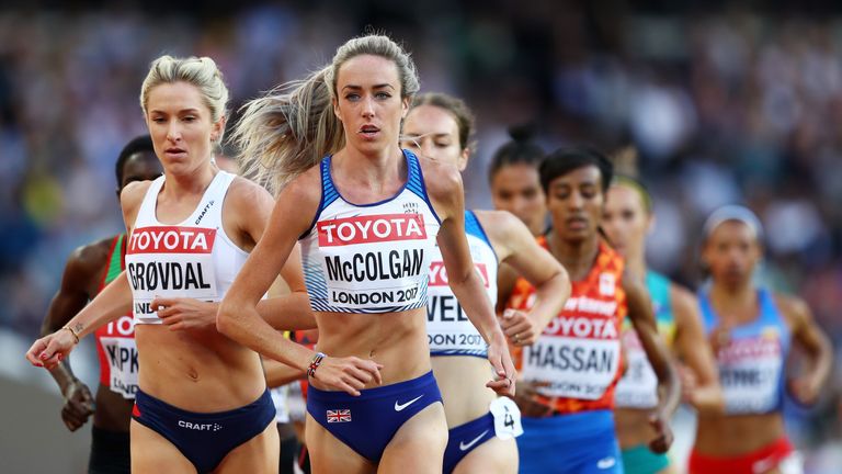 Eilish McColgan progressed, along with Laura Muir