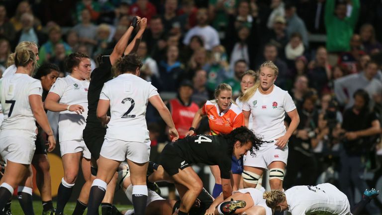 New Zealand prop Toka Natua touches down during Saturday's World Cup final in Belfast