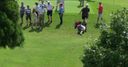 WATCH: Golf fan's funny fall