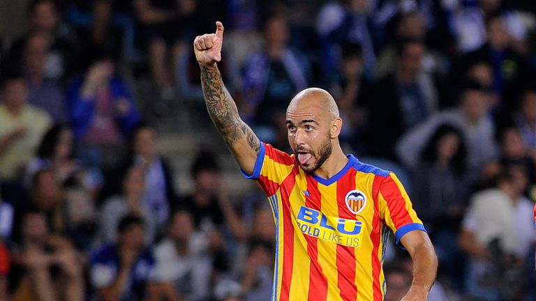 Former West Ham striker Simone Zaza has been starring for Valencia in Spain