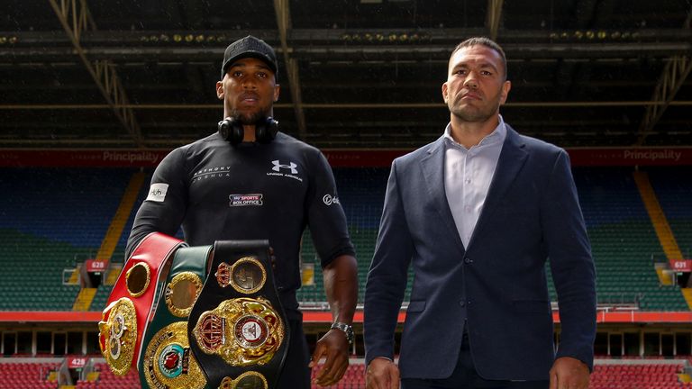 Anthony Joshua will defend his world titles against Kubrat Pulev in Cardiff