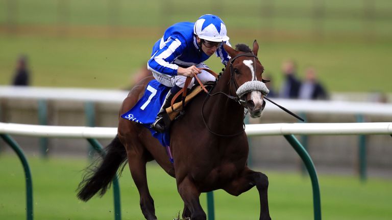 Beat The Bank on the way to winning the Shadwell Joel Stakes