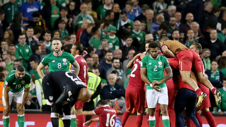 Serbia celebrate victory last time out against Ireland