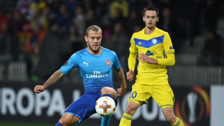 Jack Wilshere outstanding in Arsenal win over BATE Borisov Skysports-jack-wilshere-arsenal-bate-borisov_4113621