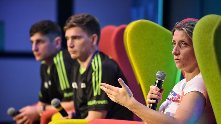 Mayo footballer Cora Staunton during a Q&A session at the #GAAYouth Forum 2017