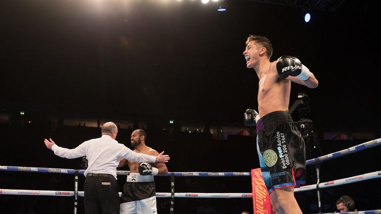 Hosea Burton took little time in earning a stoppage victory