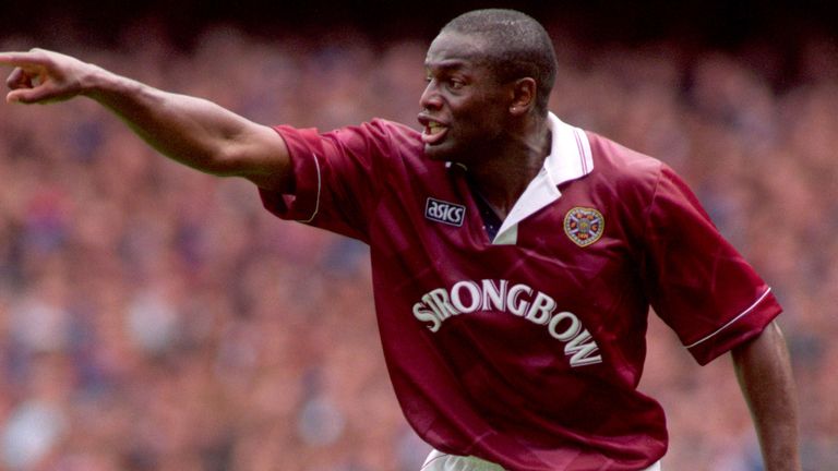 Justin's final club spell in British football was with Hearts from 1993 to 1994