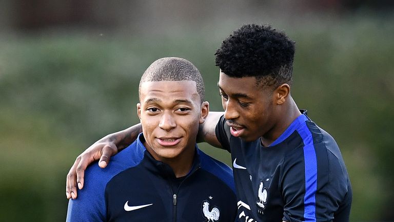 Can Kylian Mbappe (L) fire France to the World Cup?