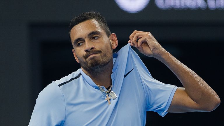 Nick Kyrgios retired from his first round encounter in Shanghai