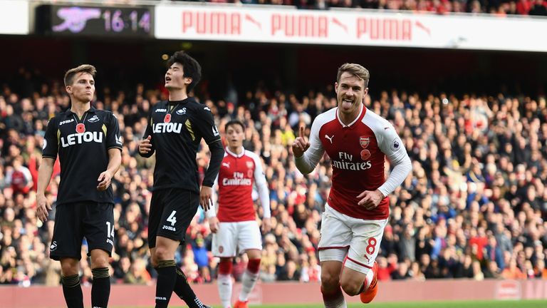 Aaron Ramsey gave Arsenal the lead in the 58th minute