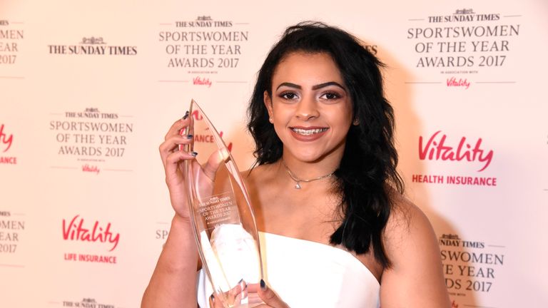 Ellie Downie was named Young Sportswoman of the Year