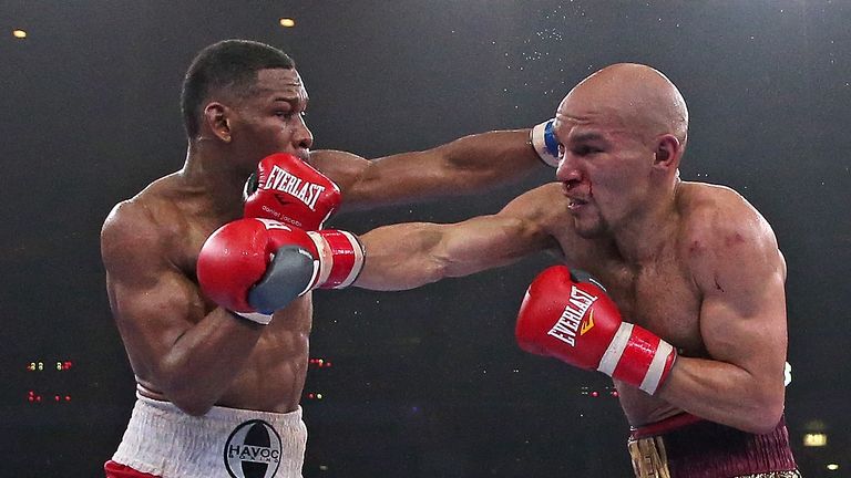 Caleb Truax (right) fought Daniel Jacobs in 2015