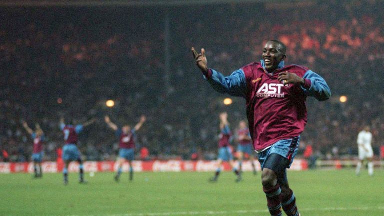 Dwight Yorke scored for Aston Villa against Leeds twice in two months in 1996