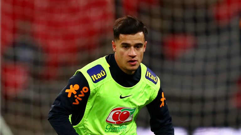 Coutinho will face England with Brazil on Tuesday
