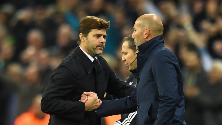 Pochettino (L) has been linked with a return to La Liga