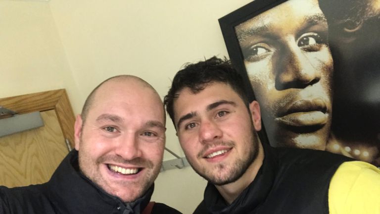 Tyson Fury trained with David Allen as he works towards return to the ring (picture courtesy of Tyson Fury's official twitter account)
