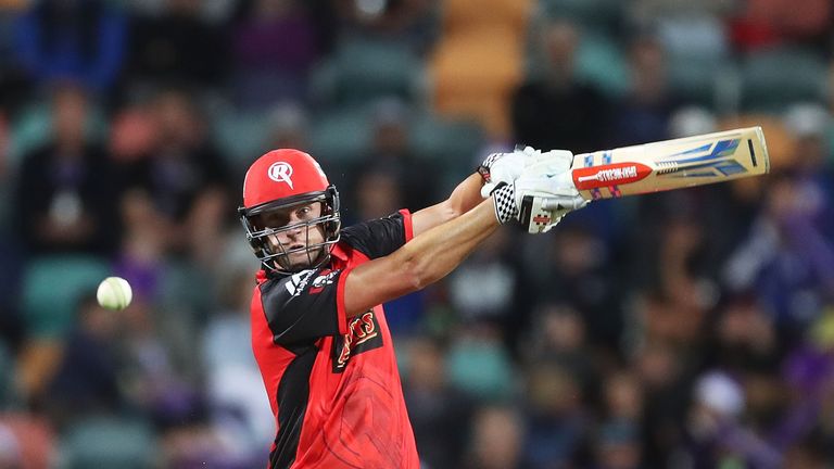 White has an average of 142.5 for the Melbourne Renegades in the Big Bash League