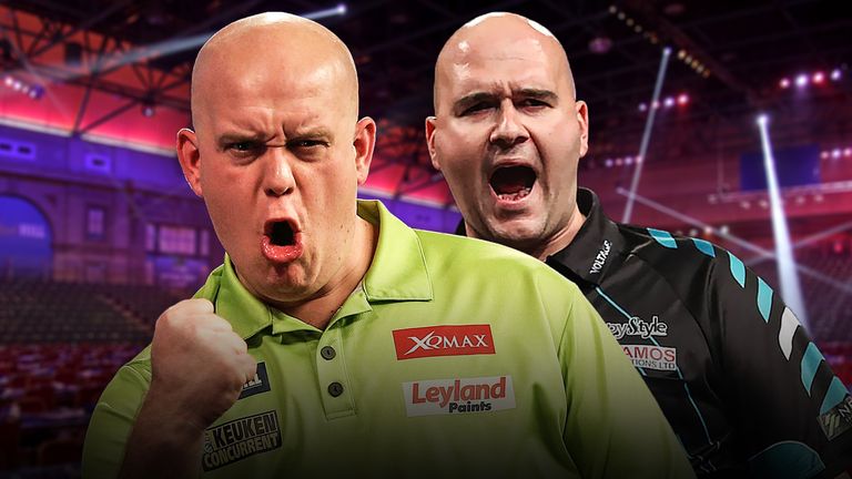 Michael van Gerwen and Rob Cross will clash for a place in the Premier League final
