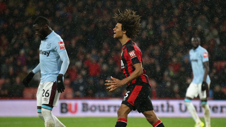 Nathan Ake scored Bournemouth's second goal of the afternoon