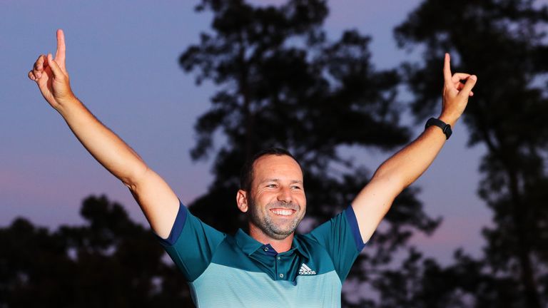 Sergio Garcia finally broke his major duck, at the 74th attempt