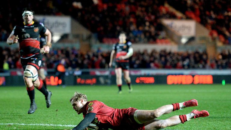 Aled Davies scored the bonus point try 12 minutes into the second half