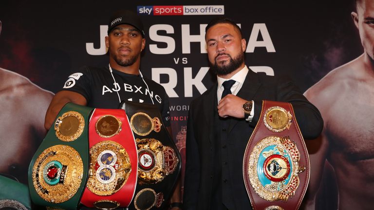 Anthony Joshua defends his WBA 'super' and IBF belts against WBO champion Joseph Parker on March 31, live on Sky Sports Box Office