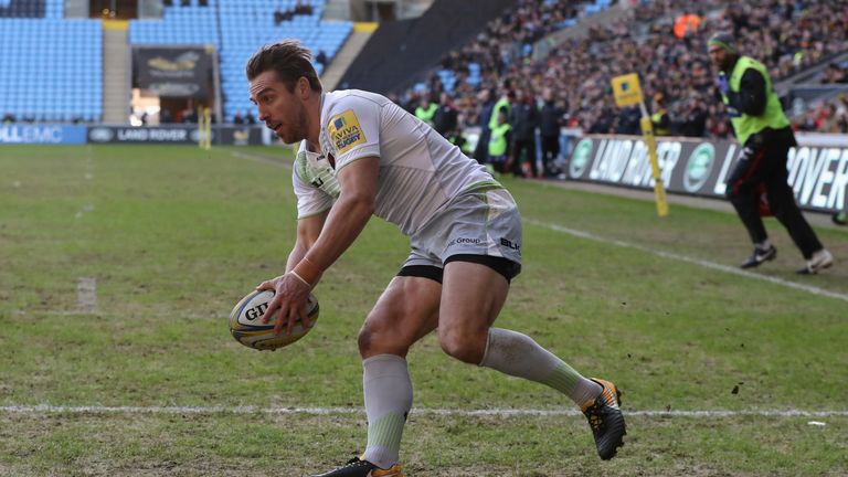 Chris Wyles was first over the whitewash for Saracens