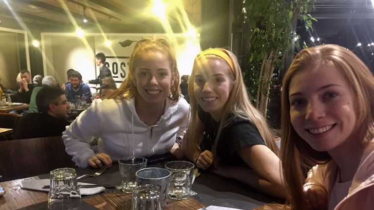 Francesca enjoyed some downtime and training with her sisters at Christmas