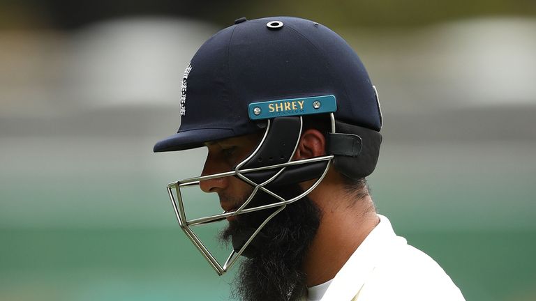 Moeen Ali was dismissed by Nathan Lyon again on day five at the SCG