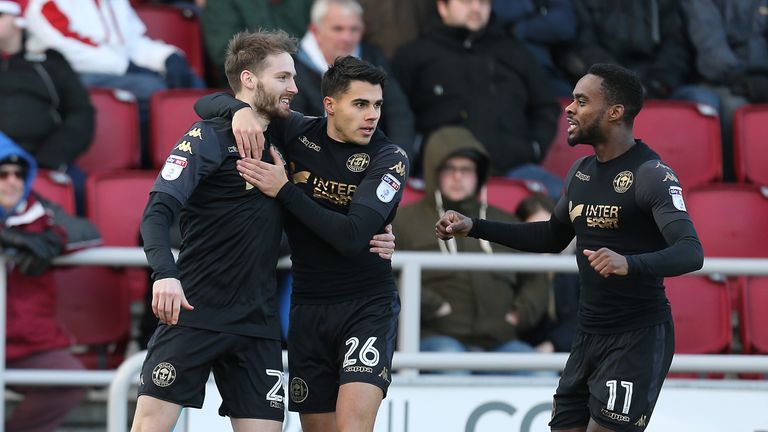 Nick Powell scored the only goal of the game for Wigan against Northampton