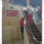 Winter Olympics: Swiss skier Fabian Bosch rides escalator one-handed in Pyeongchang