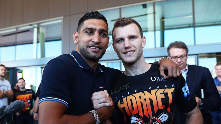 Amir Khan watched Jeff Horn's last defence of his WBO welterweight title