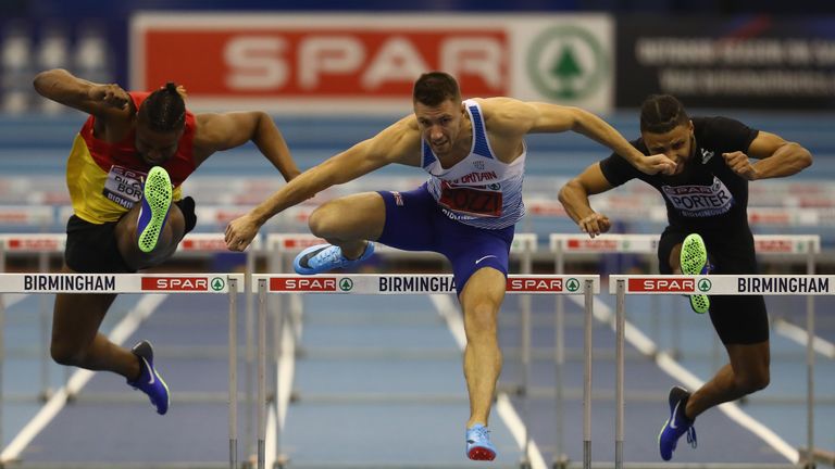 Andrew Pozzi storms home at the GB Indoor Championships in Birmingham