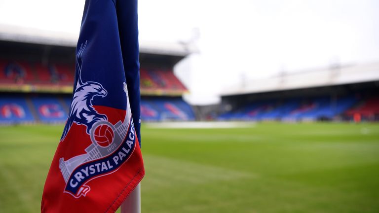 Pitch side at Selhurst Park, Crystal Palace's home of 93 years