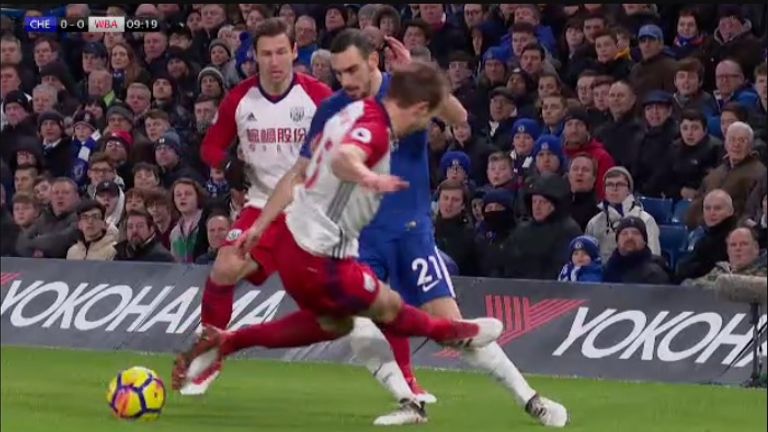 Craig Dawson's tackle on Davide Zappacosta